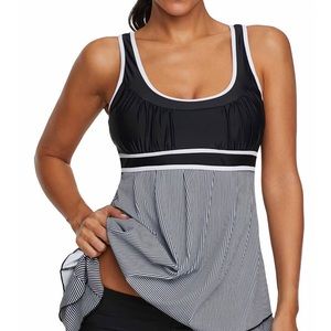 Skirted two piece bathing suit